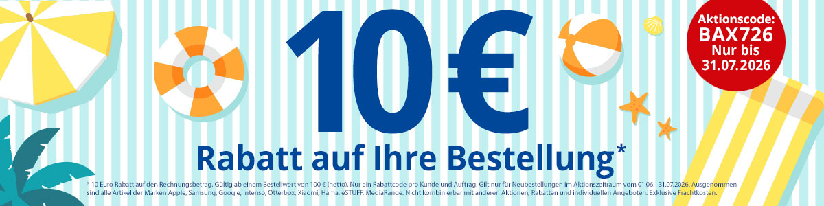 10 Euro Rabatt auf die Bestellung
