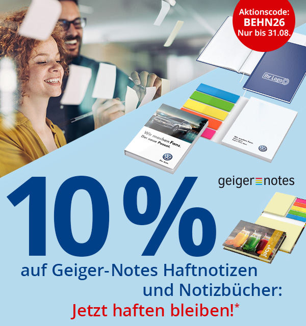  10 % auf Geiger-notes Haftnotizen und Notizbücher!