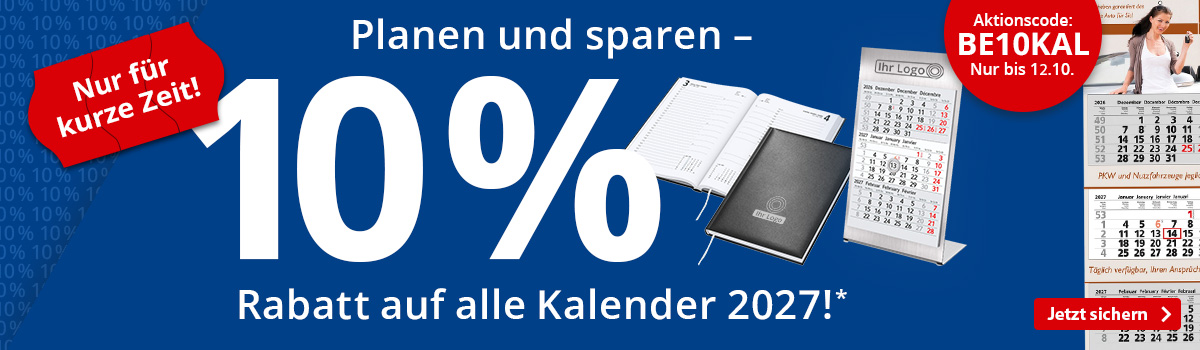  10% Rabatt auf alle Kalender sichern!