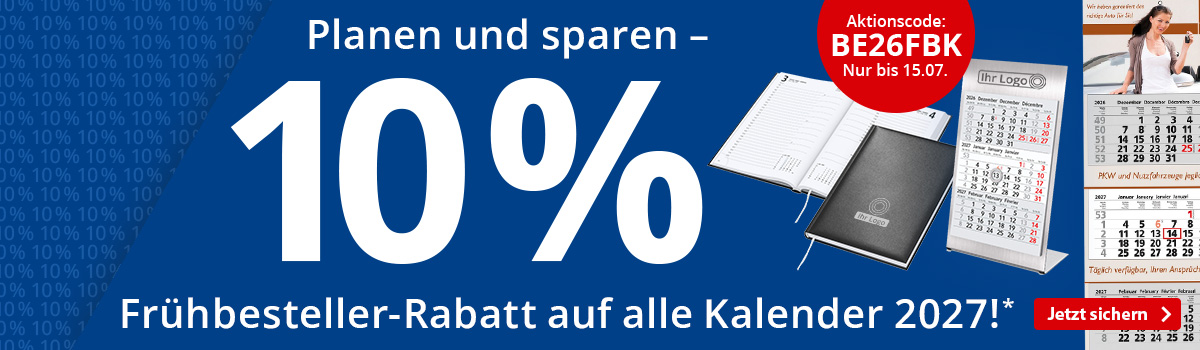  10% Rabatt auf alle Kalender 2027!