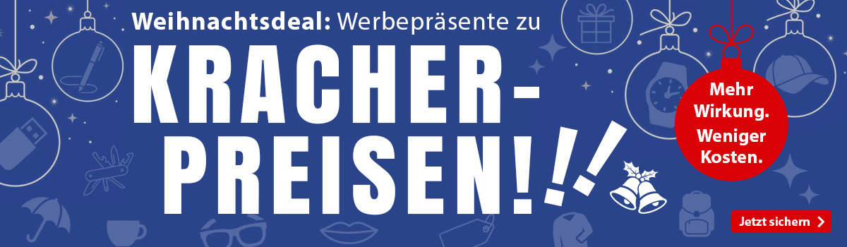  Werbepräsente zu Kracherpreisen!