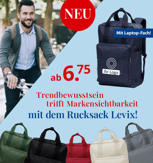 Markensichtbarkeit mit dem Rucksack Levix! 