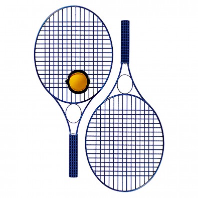 Tennis-Set Pro Colour mit Werbefeld, weiß Tennis-Set Pro Colour mit Werbefeld, weiß