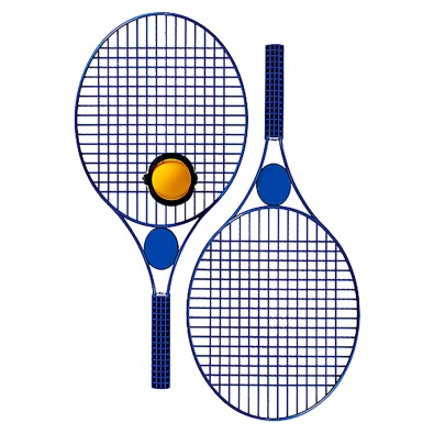 Tennis-Set Pro Colour mit Werbefeld, standard-blau PP Tennis-Set Pro Colour mit Werbefeld, standard-blau PP