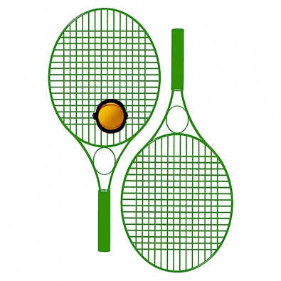 Tennis-Set Pro Colour mit Werbefeld, standard-grün Tennis-Set Pro Colour mit Werbefeld, standard-grün
