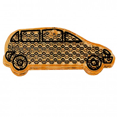 Reflektor Auto, transparent-orange Reflektor Auto, transparent-orange