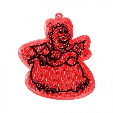 Reflektor Drache transparent-rot Reflektor Drache transparent-rot