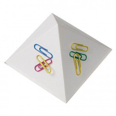 Büroklammernhalter Magnet-Pyramide, weiß Büroklammernhalter Magnet-Pyramide, weiß