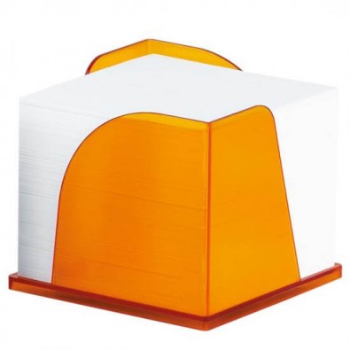 Zettelbox Pfiff - Notizquader Orange-gefrostet Zettelbox Pfiff - Notizquader Orange-gefrostet