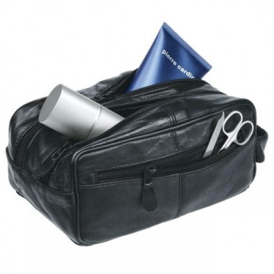Leder-Kulturtasche, Jumbo Leder-Kulturtasche, Jumbo