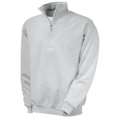 Original Fruit of the Loom® Zip-Neck-Sweat, Grau, M Original Fruit of the Loom® Zip-Neck-Sweat, Grau, M