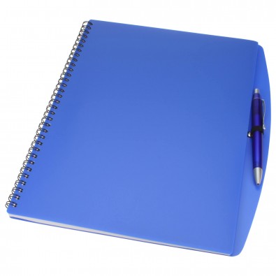 Notizbuch mit Kugelschreiber Busy, A4 Blau | A4