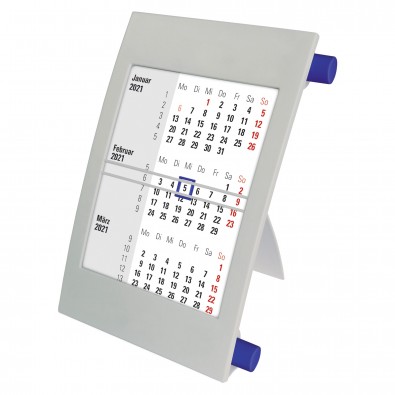2-Jahres-Tischkalender 2021/2022, grau/blau 2-Jahres-Tischkalender 2021/2022, grau/blau
