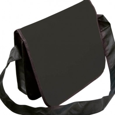 Vlies-Business-Umhängetasche, Schwarz Vlies-Business-Umhängetasche, Schwarz