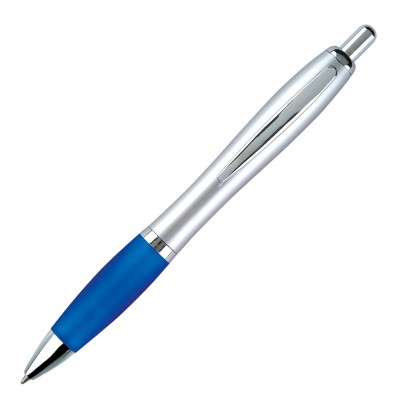 Kugelschreiber Rio Satin, Silber/Blau Kugelschreiber Rio Satin, Silber/Blau