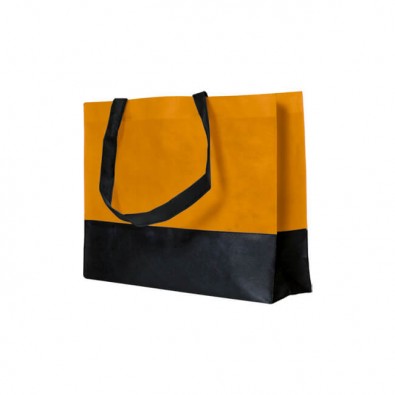 Vlies-Umhängetasche Orange/Schwarz