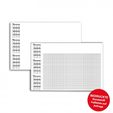 Schreibunterlage mit Kalender und kariert | ohne Werbedruck