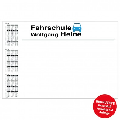 Schreibunterlage mit Kalender links | inkl. 2-farbigem Druck