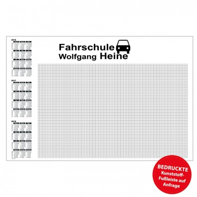 Schreibunterlage, mit Kalender und kariert, inkl. 1-farbigem Druck Schreibunterlage, mit Kalender und kariert, inkl. 1-farbigem Druck
