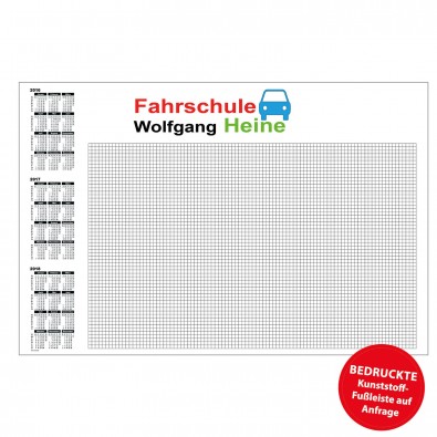 Schreibunterlage mit Kalender und kariert | inkl. 4-farbigem Druck Schreibunterlage mit Kalender und kariert | inkl. 4-farbigem Druck