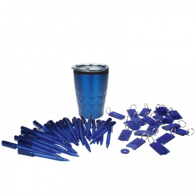 Werbe-Sparset 201-tlg. Kugelschreiber + Schlüsselanhänger Blau Werbe-Sparset 201-tlg. Kugelschreiber + Schlüsselanhänger Blau