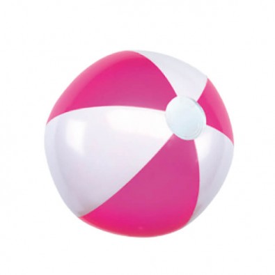 Wasserball Pink/Weiß/Glänzend