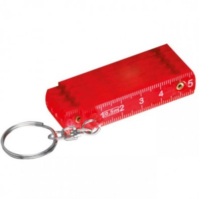 Schlüsselanhänger Maßstab, Rot/Transparent Schlüsselanhänger Maßstab, Rot/Transparent