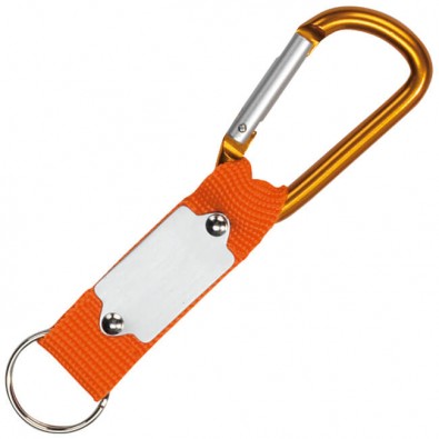 Schlüsselanhänger mit Karabiner Orange Schlüsselanhänger mit Karabiner Orange