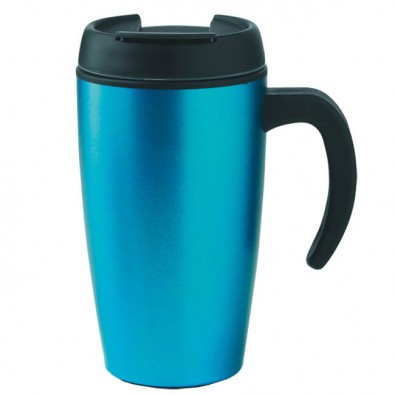 Edelstahl-Designbecher Jacob Blau/Metallic Edelstahl-Designbecher Jacob Blau/Metallic