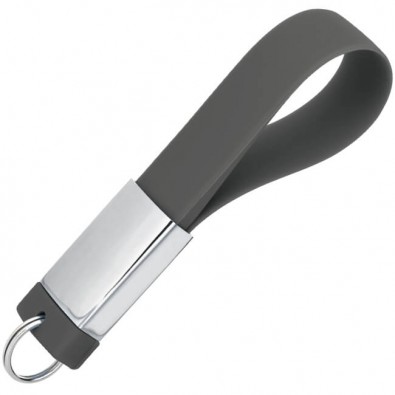 Design-Schlüsselanhänger mit USB-Stick, Anthrazit, 8 GB Design-Schlüsselanhänger mit USB-Stick, Anthrazit, 8 GB