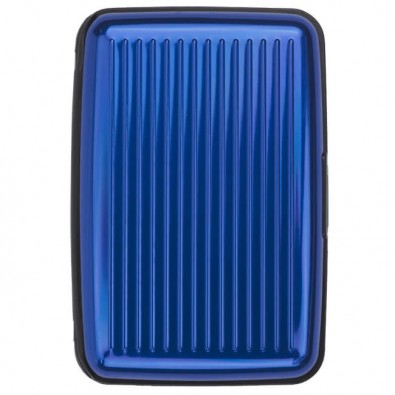 Visitenkarten-Box, Blau/Metallic Visitenkarten-Box, Blau/Metallic