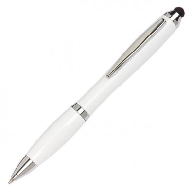 Touch-Pen Kugelschreiber Kuba, Weiß Touch-Pen Kugelschreiber Kuba, Weiß