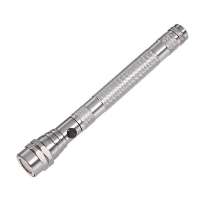 Teleskop-LED-Taschenlampe, Silber Teleskop-LED-Taschenlampe, Silber