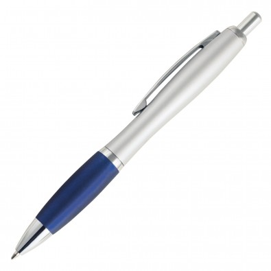 Metall-Kugelschreiber Chicago Silber, Blau Metall-Kugelschreiber Chicago Silber, Blau