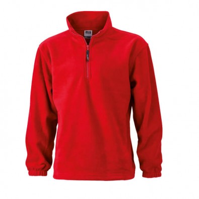 Original James & Nicholson Fleece-Sweatshirt Rot | S