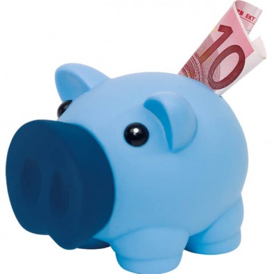 Sparschwein Piggy Blau