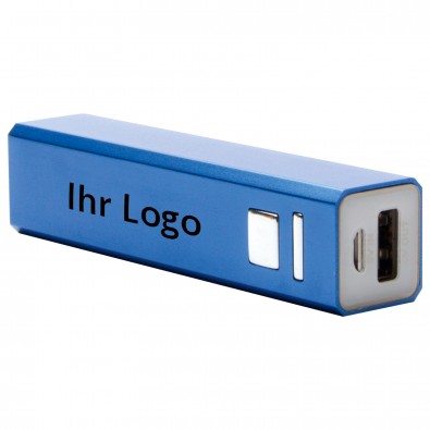 Metall-Ladegerät Powerbank, Blau Metall-Ladegerät Powerbank, Blau
