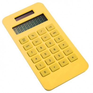 Solar-Taschenrechner aus PLA Gelb