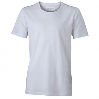 Original James & Nicholson Rundhals T-Shirt für Herren Weiß | M Original James & Nicholson Rundhals T-Shirt für Herren Weiß | M