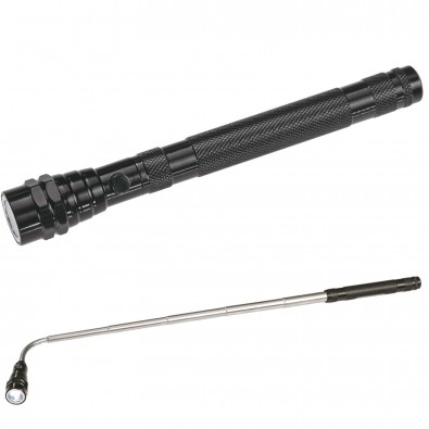 Teleskop-LED-Taschenlampe, Schwarz Teleskop-LED-Taschenlampe, Schwarz