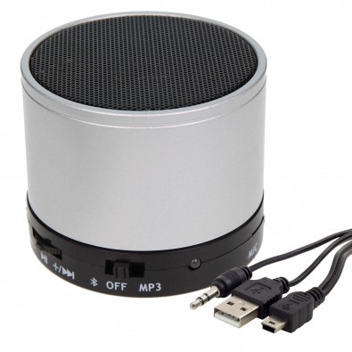 Bluetooth-/MP3-Lautsprecher Soundbox, silber Bluetooth-/MP3-Lautsprecher Soundbox, silber