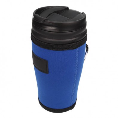 Isolierbecher mit Thermohülle blau