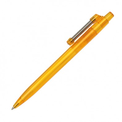Kugelschreiber mit Federclip Spiralo Orange/Transparent