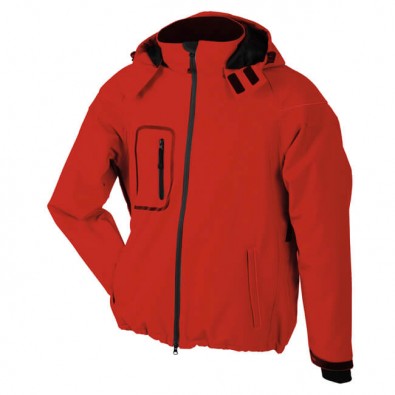 Original James & Nicholson Softshell-Jacke für Herren Rot | M