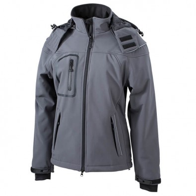 Original James & Nicholson Softshell-Jacke für Damen Carbon | M