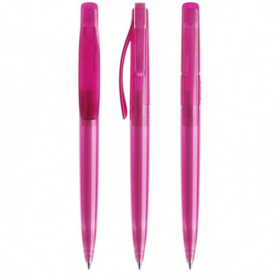 Prodir® Druckkugelschreiber DS 2 ohne Metallspitze Pink Transparent