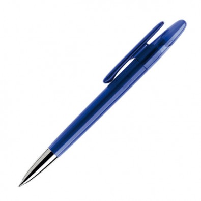 Prodir® Drehkugelschreiber DS 5 mit polierter Metallspitze, Dunkelblau Transp. Prodir® Drehkugelschreiber DS 5 mit polierter Metallspitze, Dunkelblau Transp.