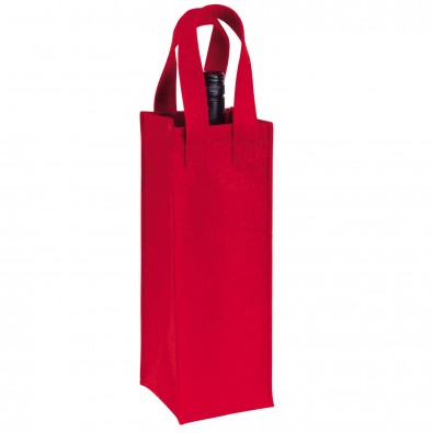 Flaschentasche aus Filz, Rot Flaschentasche aus Filz, Rot