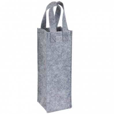 Flaschentasche aus Filz, Grau Flaschentasche aus Filz, Grau