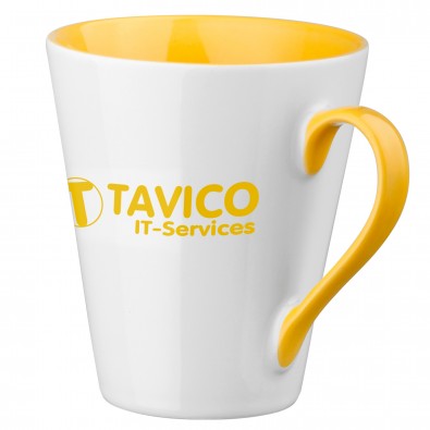 Keramiktasse Maja, Weiß/Gelb Keramiktasse Maja, Weiß/Gelb
